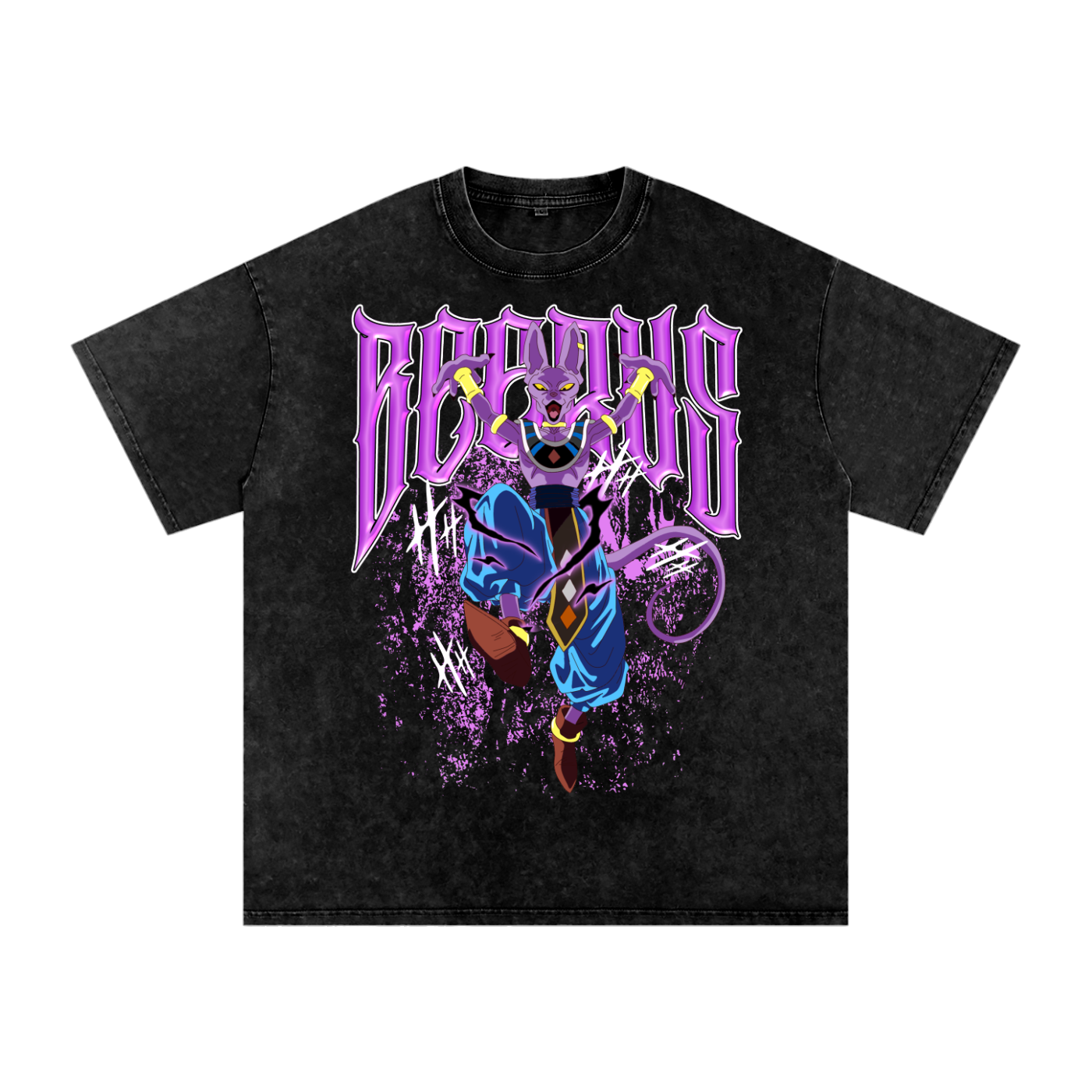 Beerus Vintage Oversized T Shirt - Destruction