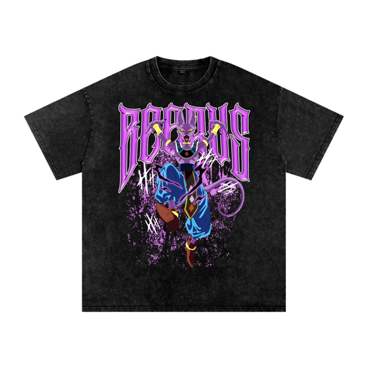 Beerus Vintage Oversized T Shirt - Destruction