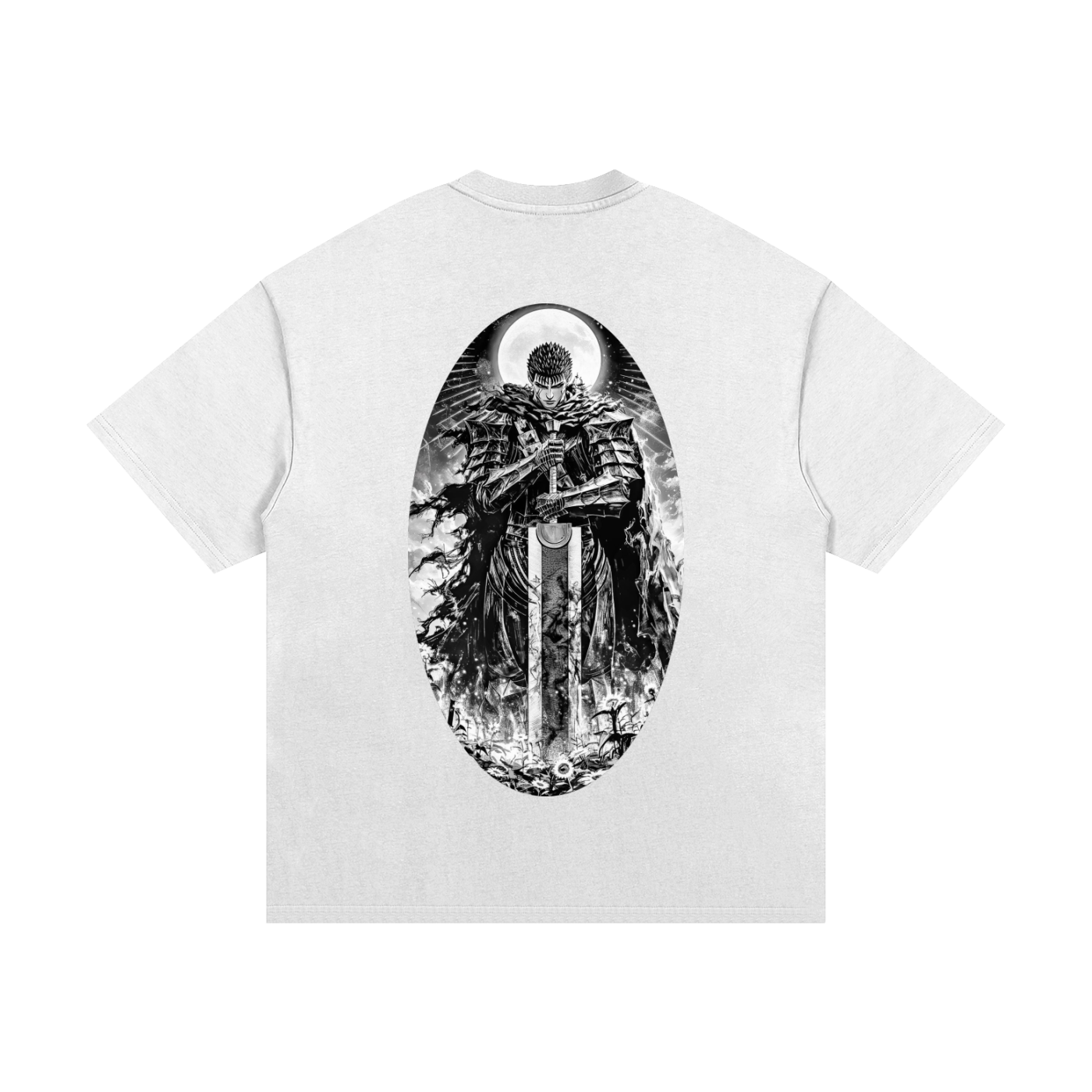 Berserk Heavyweight Cotton T Shirt - The Black Swordsman